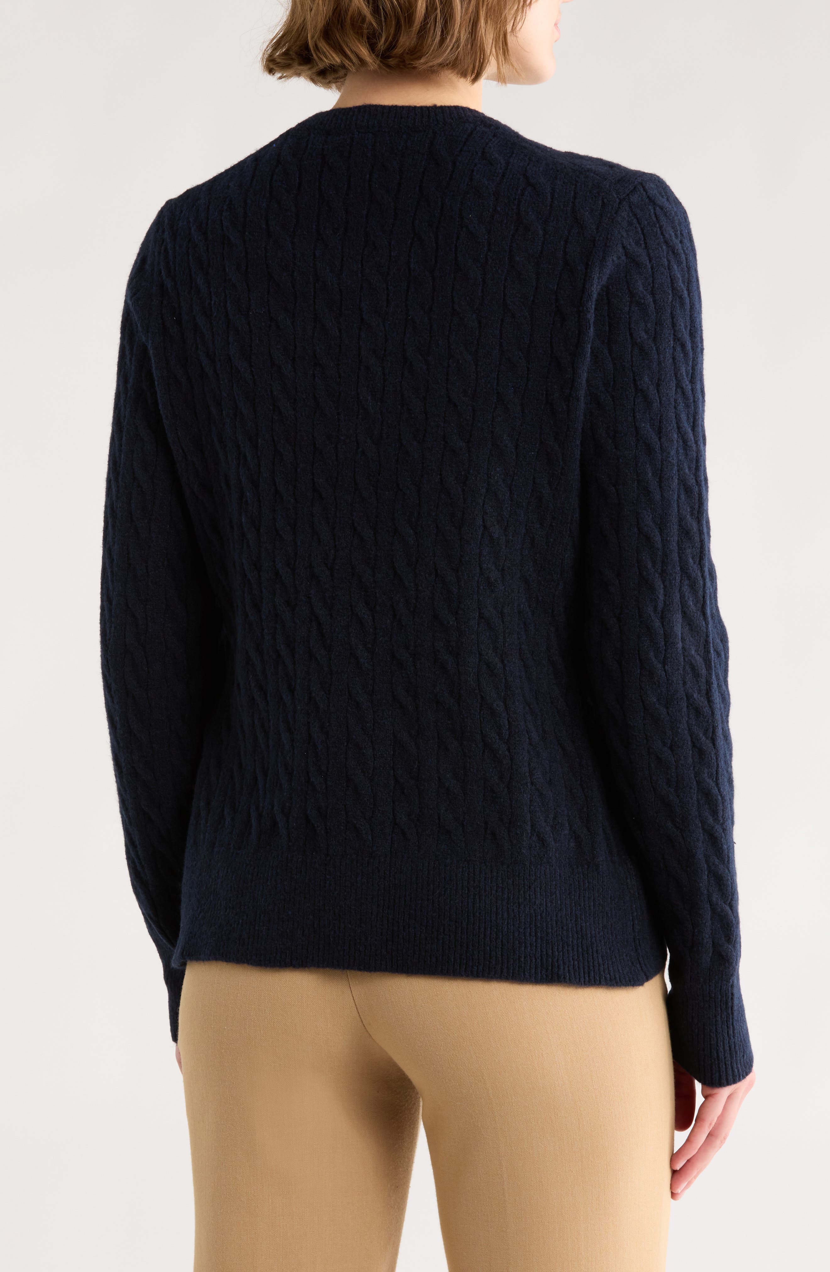 Cable Knit Crewneck Sweater - image 2