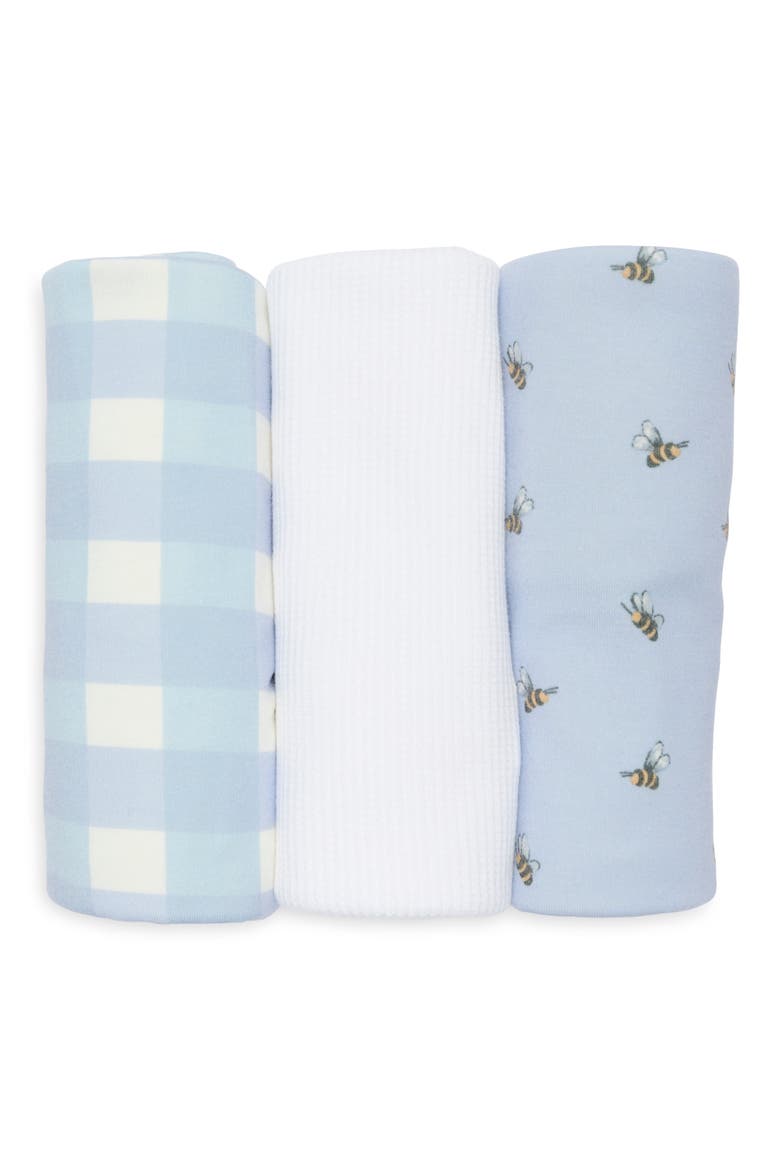 3-Pack Assorted Blankets, Main, color, ICY BLUE