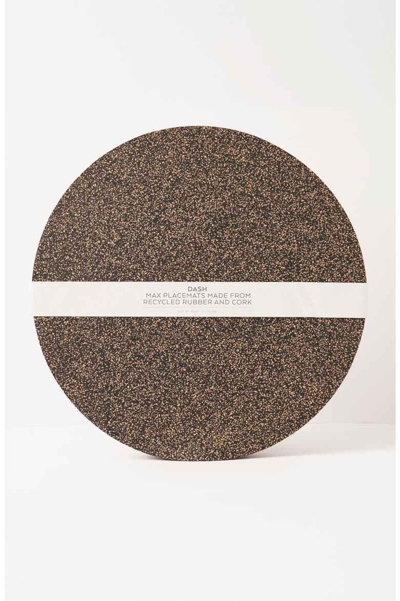Dash Max Round Placemats Set of 6, Main, color, Natural Cork