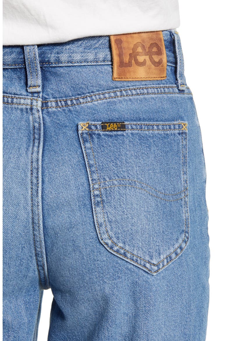 High Waist Straight Leg Ankle Jeans, Alternate, color, SALINA