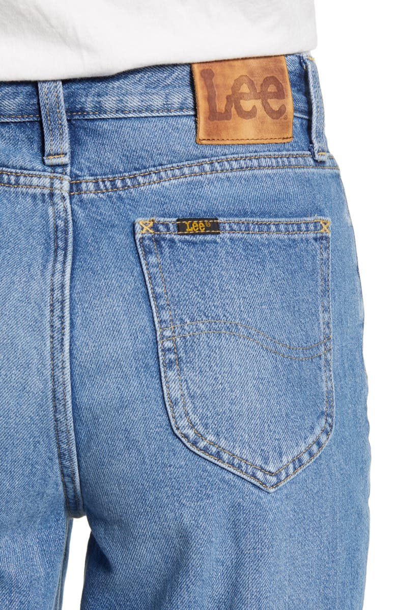 Lee High Waist Straight Leg Ankle Jeans, Alternate, color, 