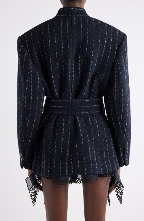 Isabel Marant Fyma Chalk Stripe Virgin Wool Blazer In Black