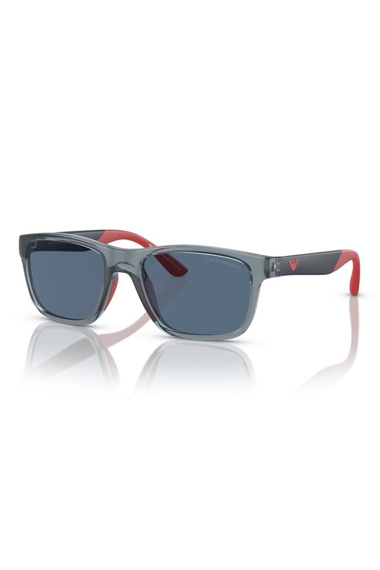 Kids' 48mm Pillow Sunglasses, Alternate, color, SHINY BLUE / DARK BLUE