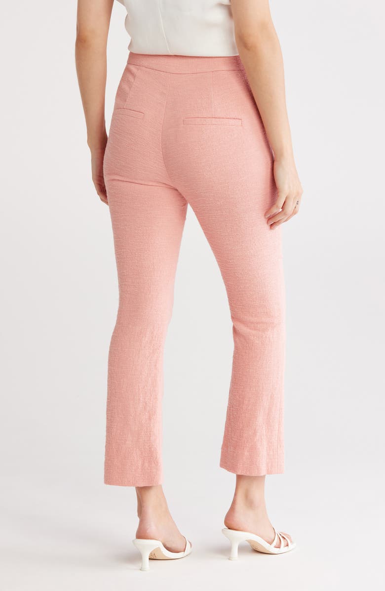 Veronica Beard Tani High Waist Stretch Cotton Crop Pants, Alternate, color, Rosebloom