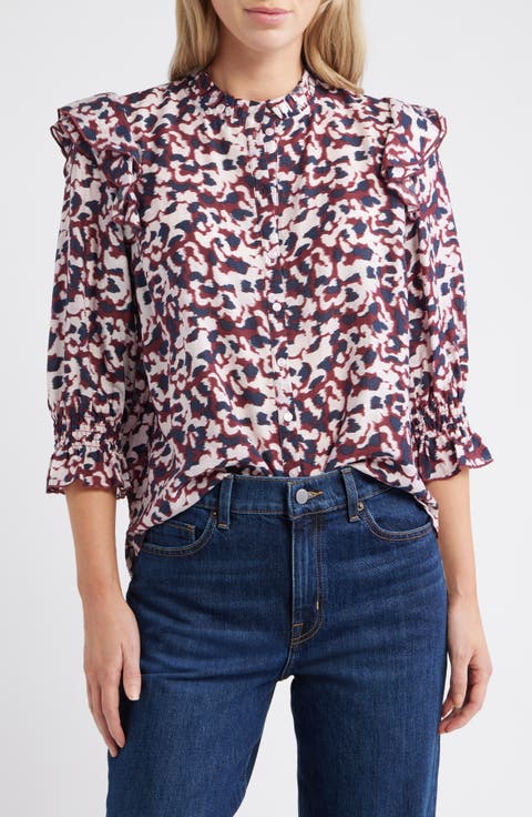 Ruffle Print Top