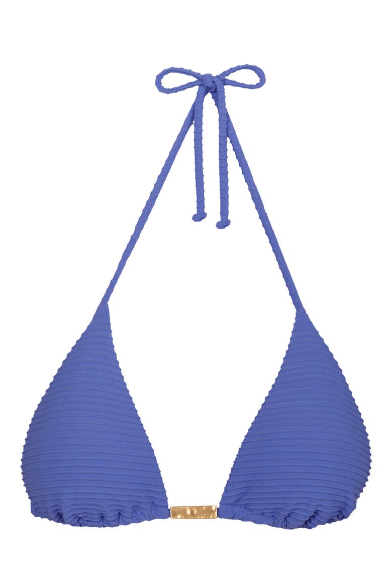 Triangle Bikini Top, Alternate, color, BLUE