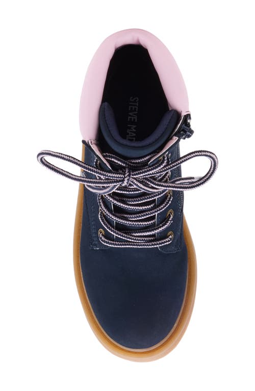 Steve Madden Kids' Jjumble Lace-up Bootie In Blue