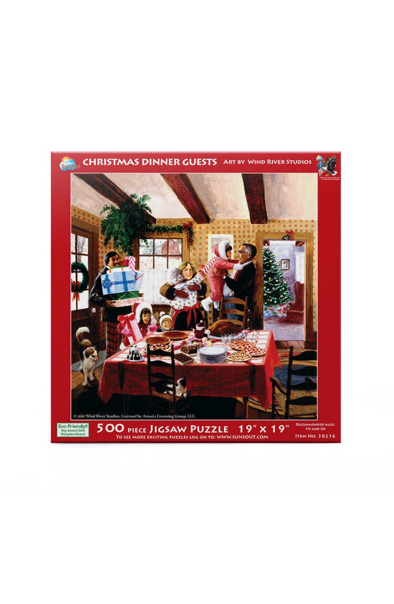 Sunsout Christmas Dinner Guests 500 piece Jigsaw Puzzle for Adults, Alternate, color, Multicolor