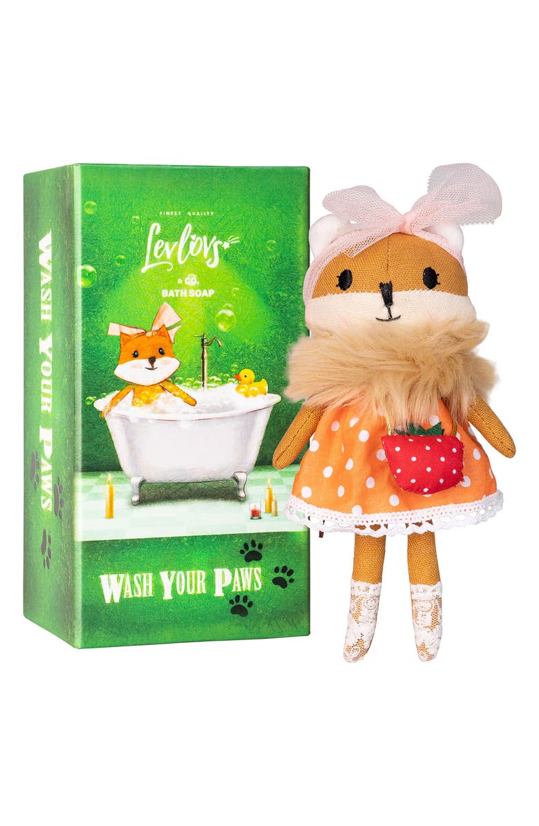 JABBER BALL Fox in a Soap Box Stuffed Animal, Alternate, color, Multi