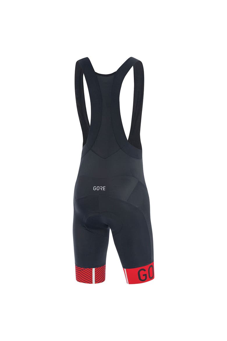 C5 Optiline Bib Short+ - Men's, Alternate, color, Black/Red