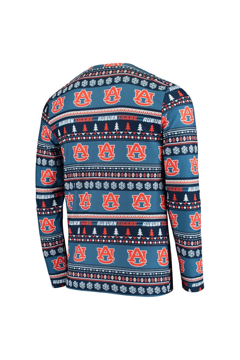 Men's Concepts Sport Navy Auburn Tigers Ugly Sweater Knit Long Sleeve Top and Pant Set, Alternate, color, Navy