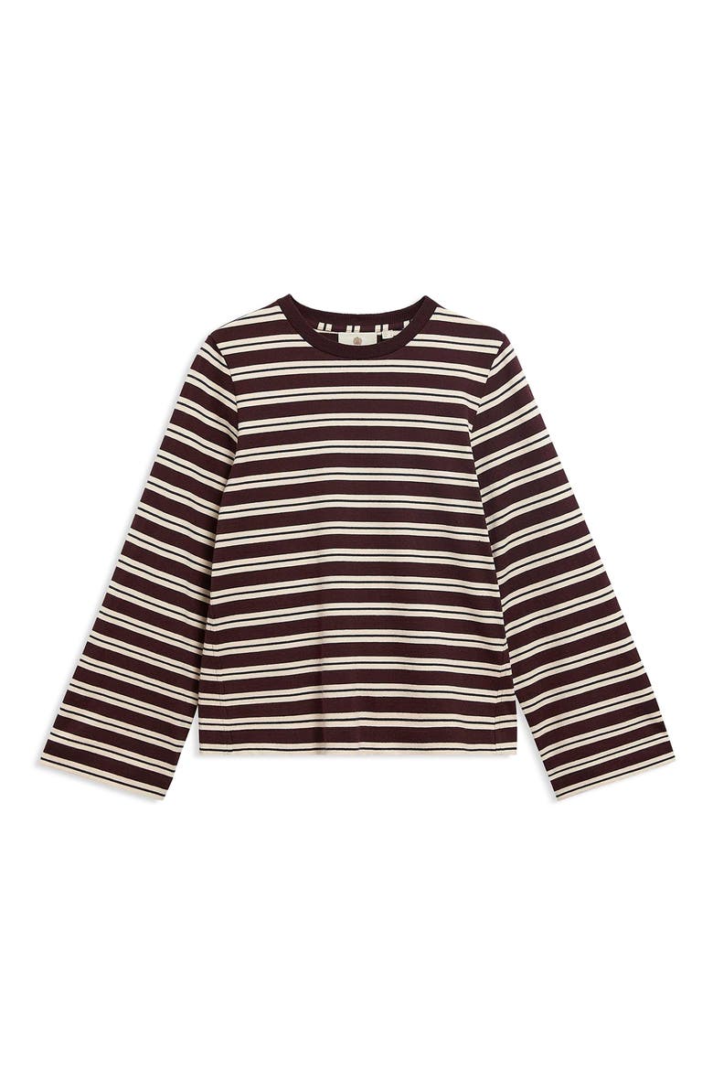 Maplewood Striped Long Sleeve T-Shirt, Alternate, color, FIG/ BIRCH