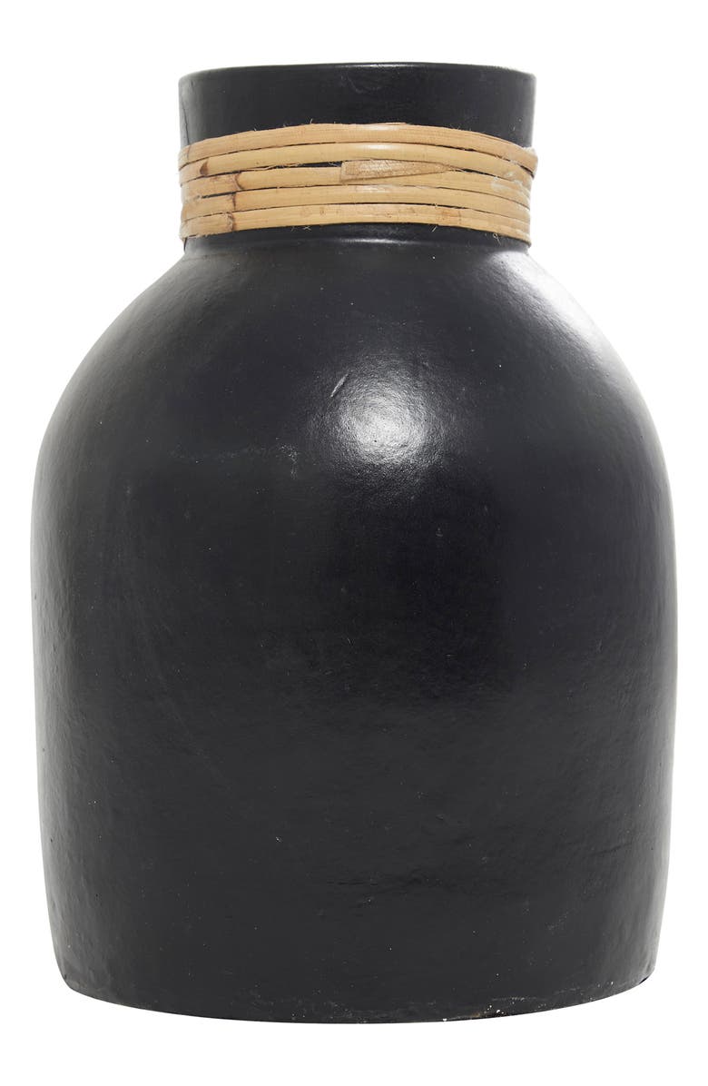 GINGER BIRCH STUDIO Rattan Wrap Terracotta Vase, Main, color, 