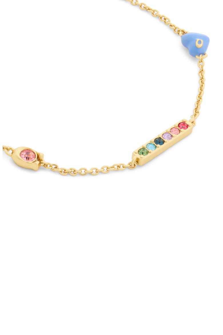 Enamel Heart Flex Bracelet, Alternate, color, MULTI/ GOLD