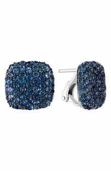 EFFY Sterling Silver Pavé London Blue Topaz Stud Earrings