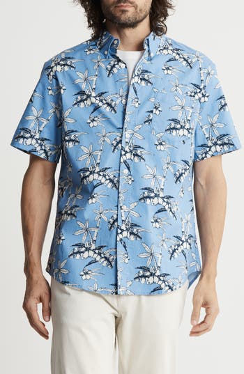 Jachs Bay Stretch Oxford Short Sleeve Shirt
