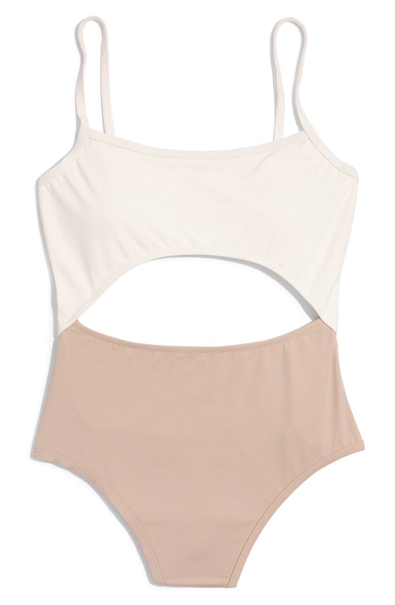 Madewell Second Wave Cutout One-Piece Swimsuit, Alternate, color, 