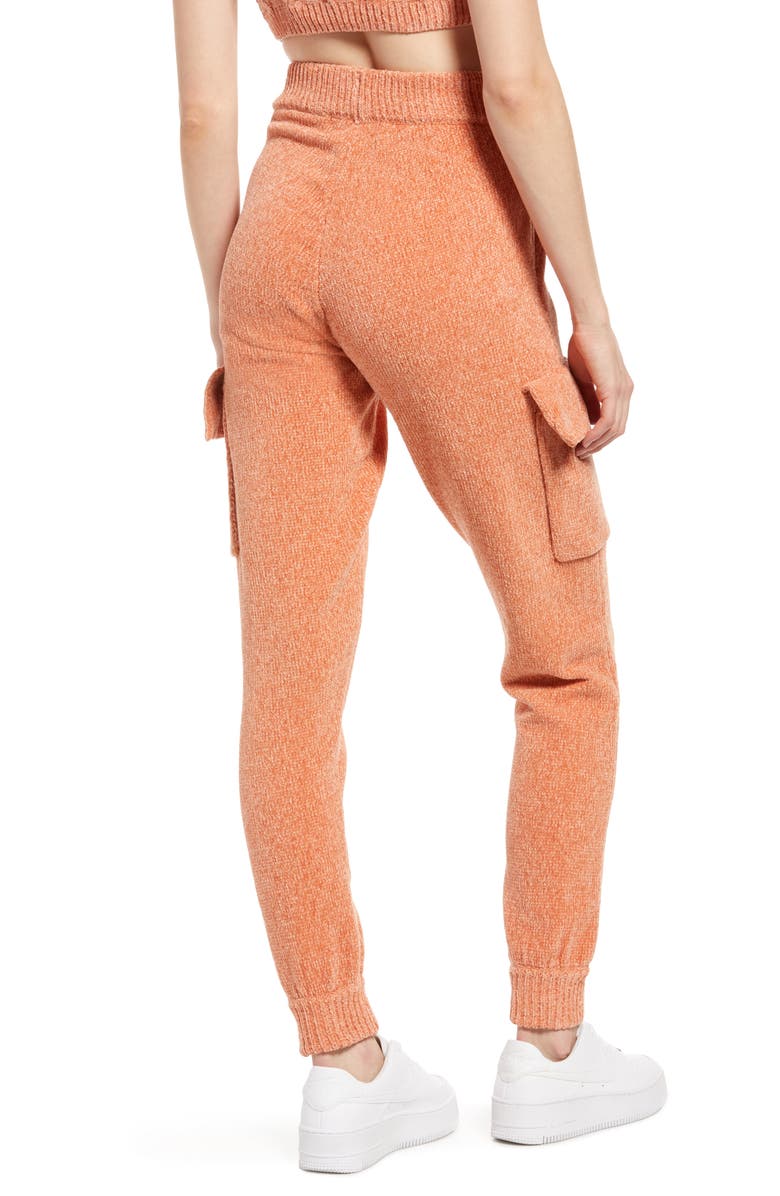 KENDALL + KYLIE Chenille Cargo Joggers, Alternate, color, 