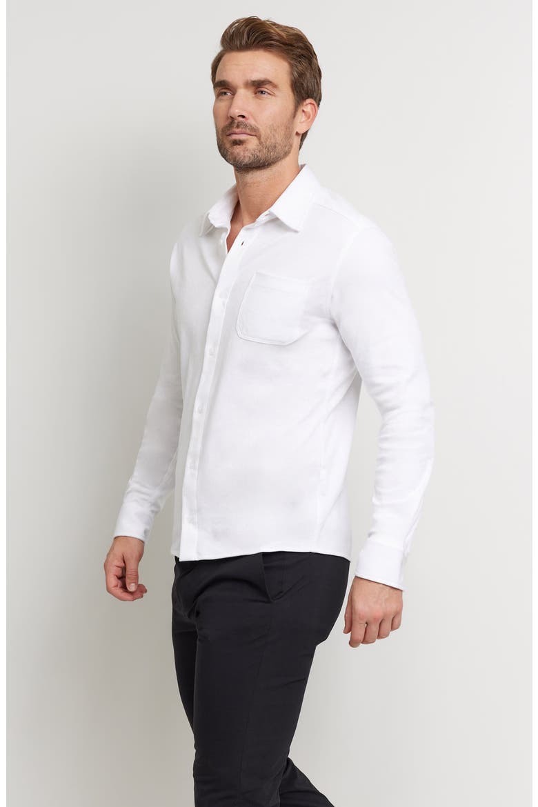 Nick Piquet Button Down Shirt, Main, color, White