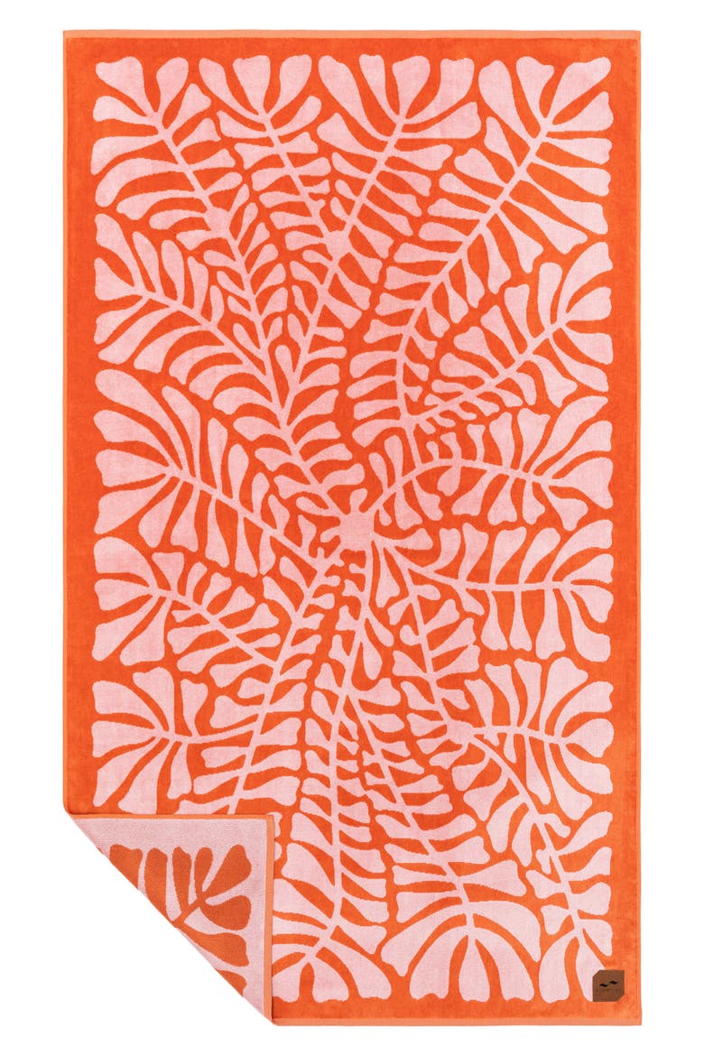 Hapa Oversize Beach Towel, Main, color, BRIGHT RED