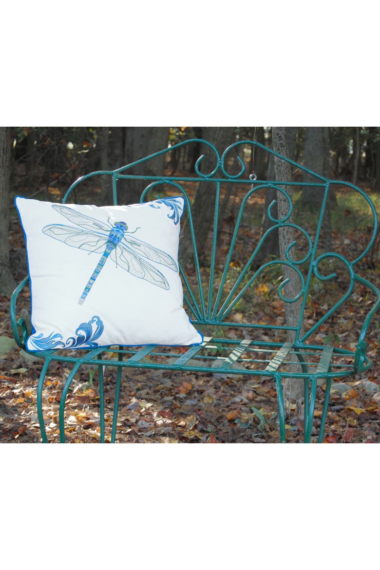 Blue Dragonfly Indoor/Outdoor Decorative Accent Throw Pillow, Alternate, color, Blue