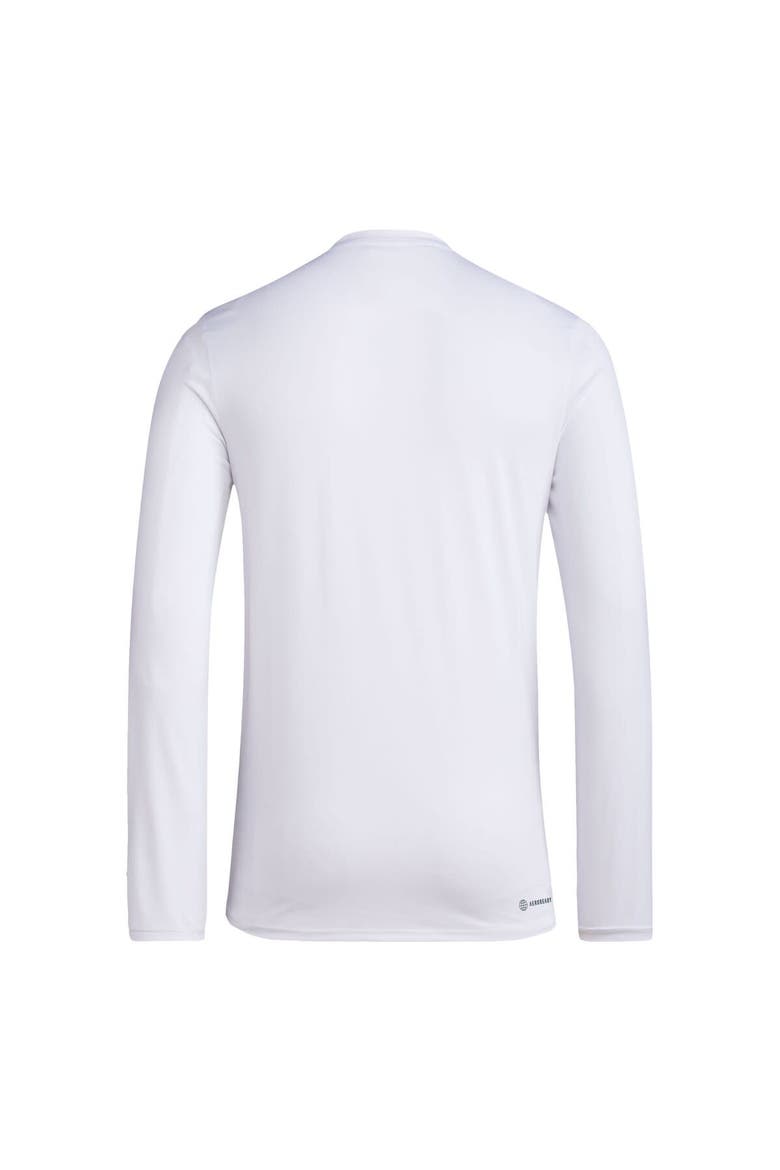 Unisex adidas  White Washington Huskies 2024 On-Court Bench Our Moment Long Sleeve T-Shirt, Alternate, color, White
