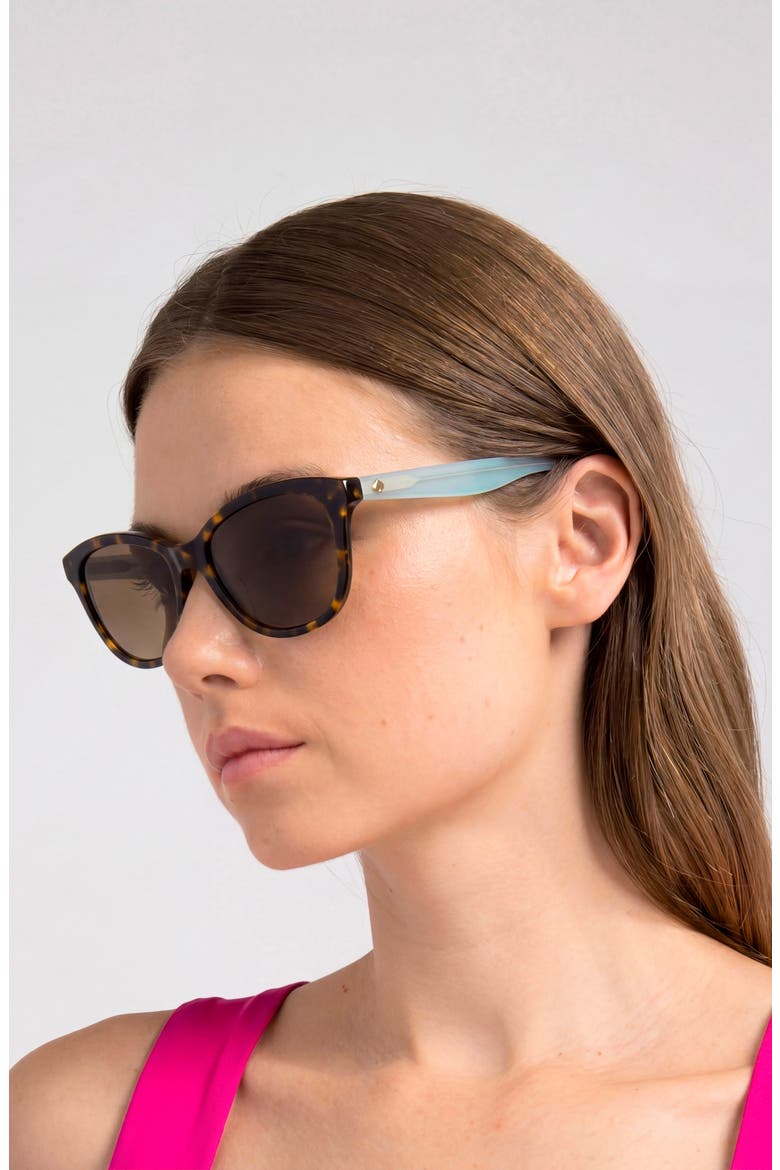 Tayla 55mm Sunglasses, Alternate, color, HAVANA/ BRONZE