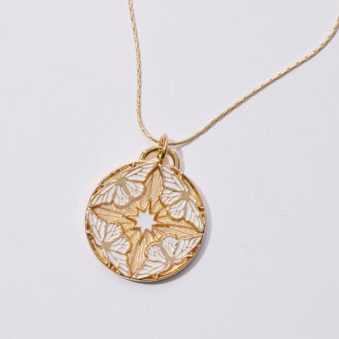 White Butterflies Expandable Necklace
