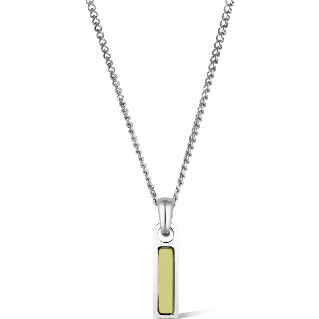 Vincero Birthstone Tag Pendant Necklace In Silver