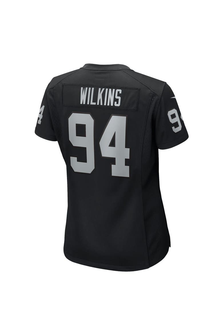 Women's Nike Christian Wilkins Black Las Vegas Raiders Team Game Jersey, Alternate, color, Black