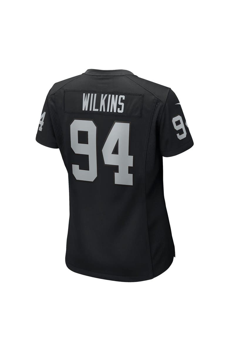 Nike Women's Nike Christian Wilkins Black Las Vegas Raiders Team Game Jersey, Alternate, color, Black