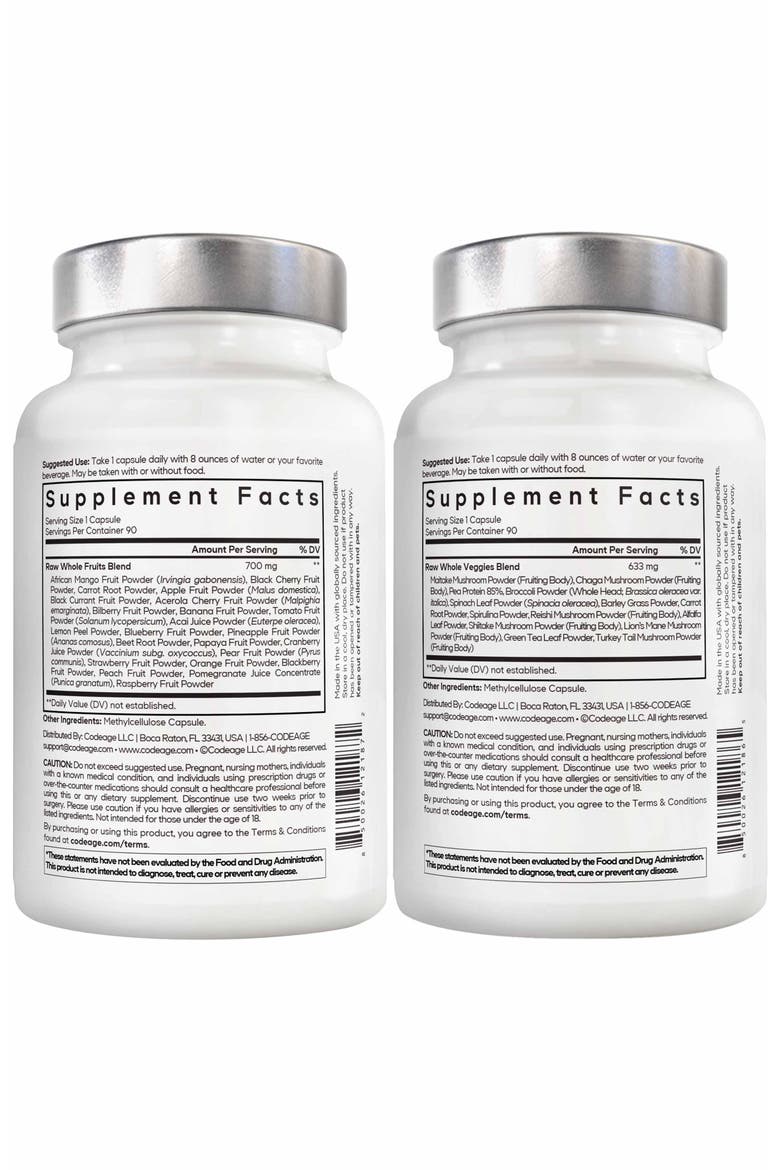 Amen Fruits + Veggies Vitamins Bundle, Alternate, color, White