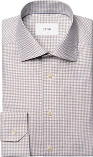 Eton Slim Fit Microcheck Shirt