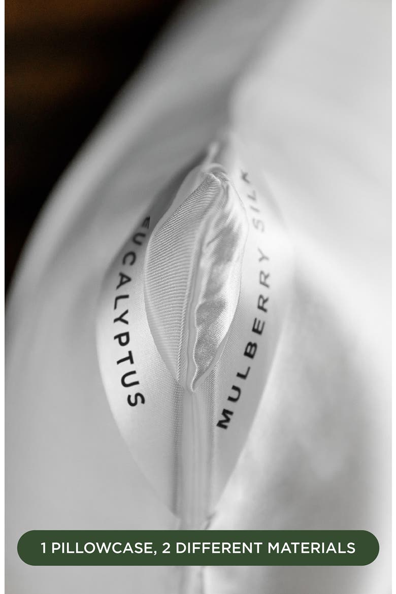 DualSilk Pillowcase, Alternate, color, WHITE