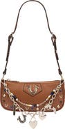 True Religion Chain and Studs Faux Leather Shoulder Bag