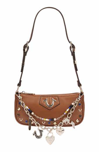 Chain and Studs Faux Leather Shoulder Bag