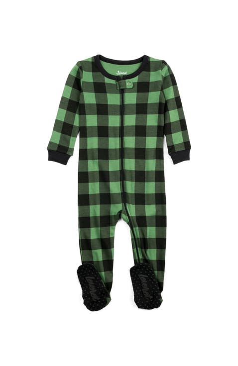 Kids Footed Plaid Cotton Matching Family Holiday Pajamas (Toddler, Little Kid & Big Kid)