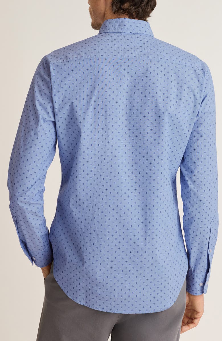 Bonobos Everyday Geometric Stretch Cotton Shirt, Alternate, color, Blue Ikaria Geo