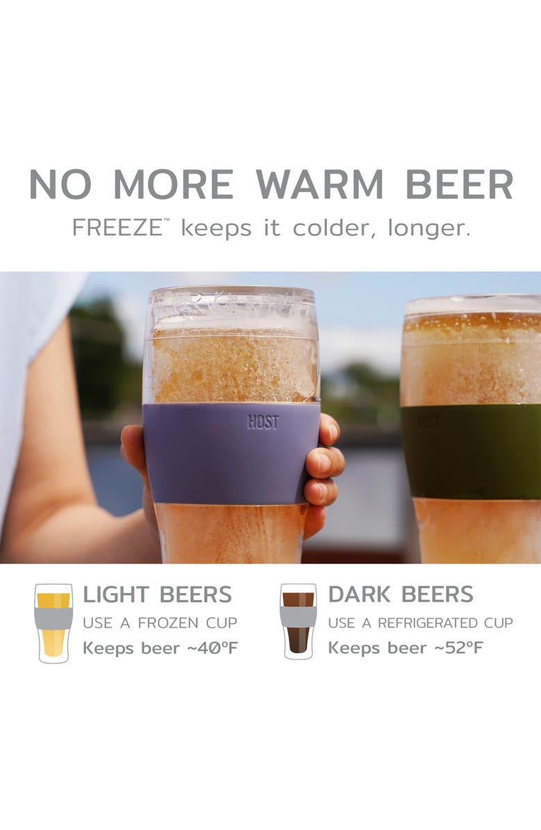 HOST Beer FREEZE Cooling Cup, Alternate, color, Gray