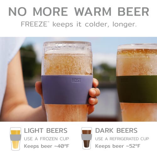 Host Beer Freeze Cooling Cup Set Of 2 In Wood Pattern