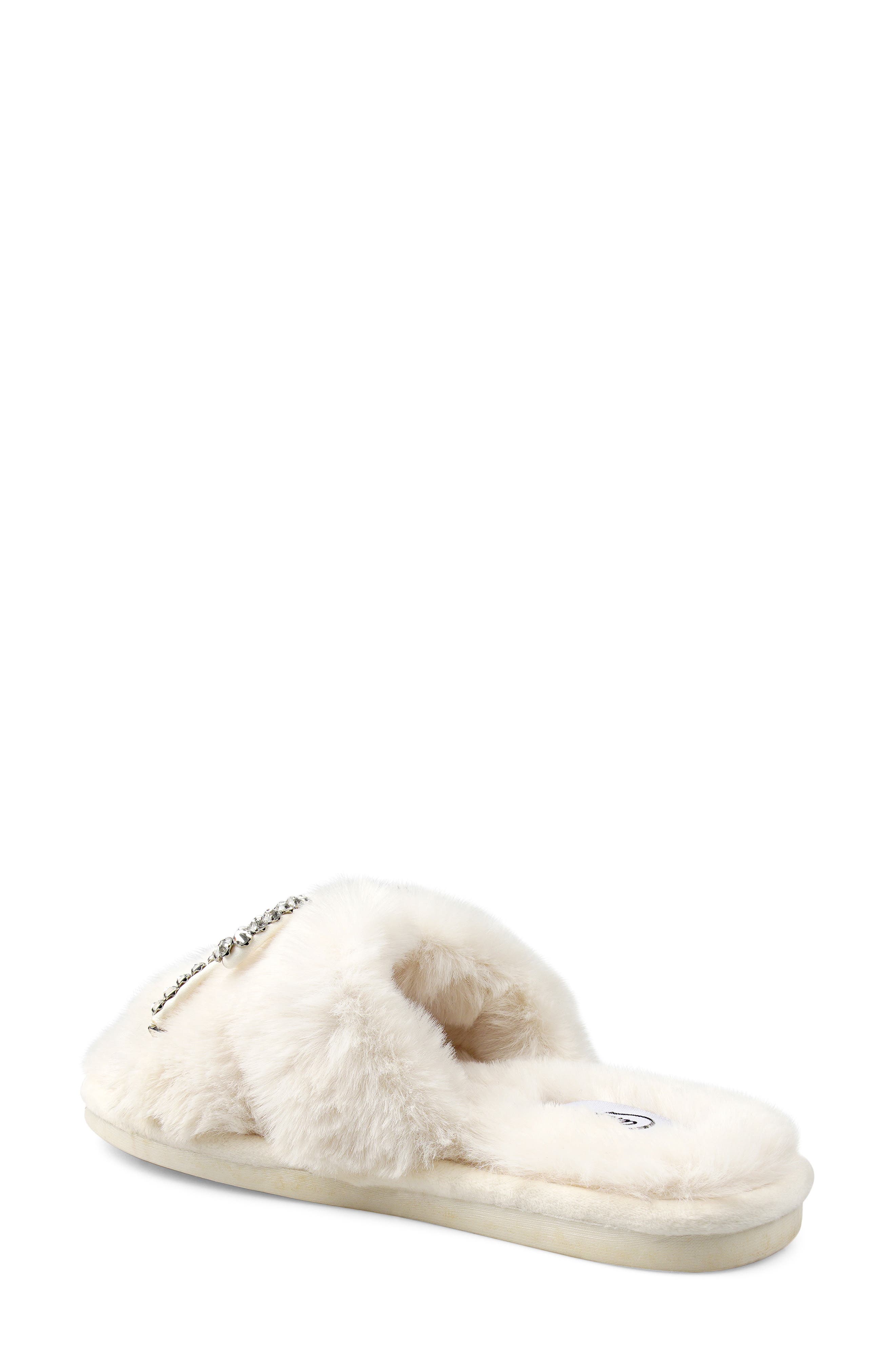 Franney Bow Embellished Faux Fur Slipper - image 4