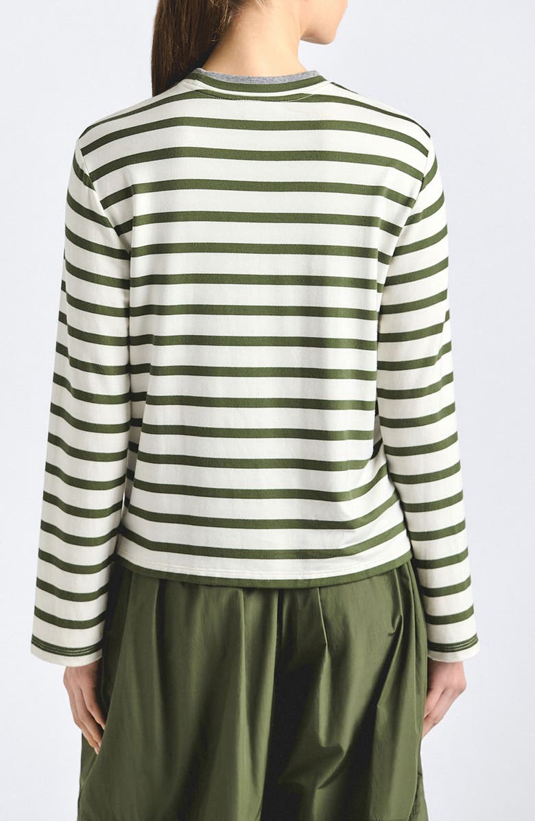 Derek Lam 10 Crosby Myrtha Stripe Jersey Top, Alternate, color, 