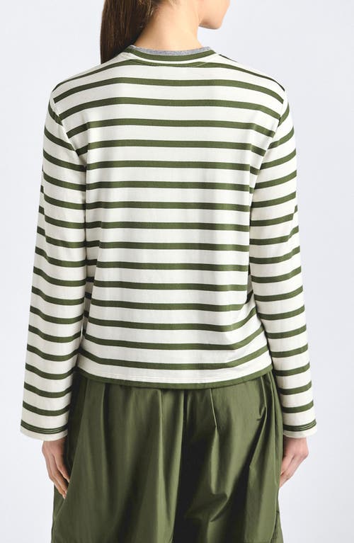 Derek Lam 10 Crosby Myrtha Stripe Jersey Top In Multi