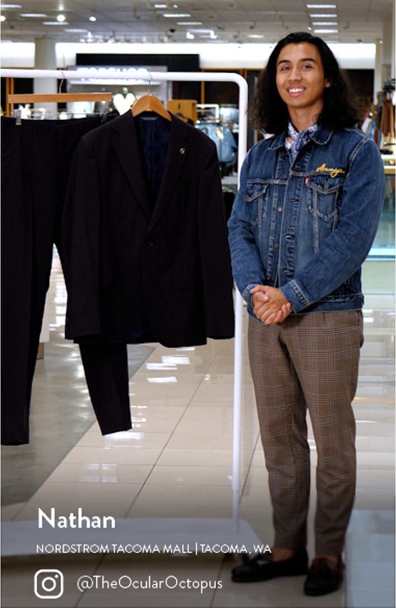 Roger Extra Slim Fit Stretch Wool Suit, sales video thumbnail