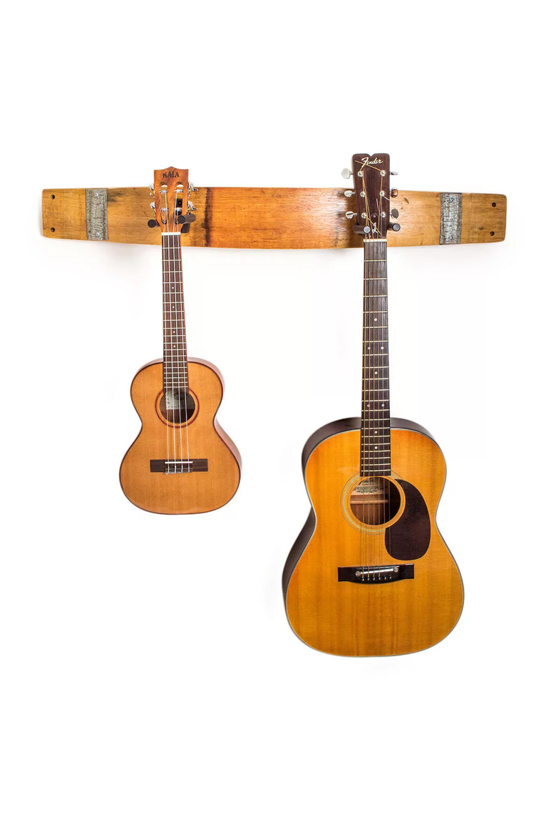 Wine Barrel Guitar Rack by Alpine Wine Design, Main, color, Wood