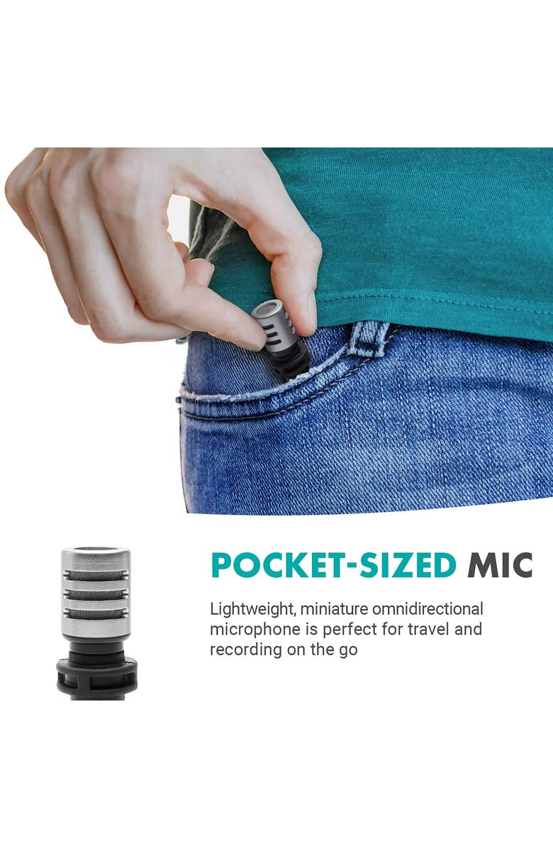 MOVO MA5U Pocket Audio Microphone - USB Compatible, Alternate, color, Black