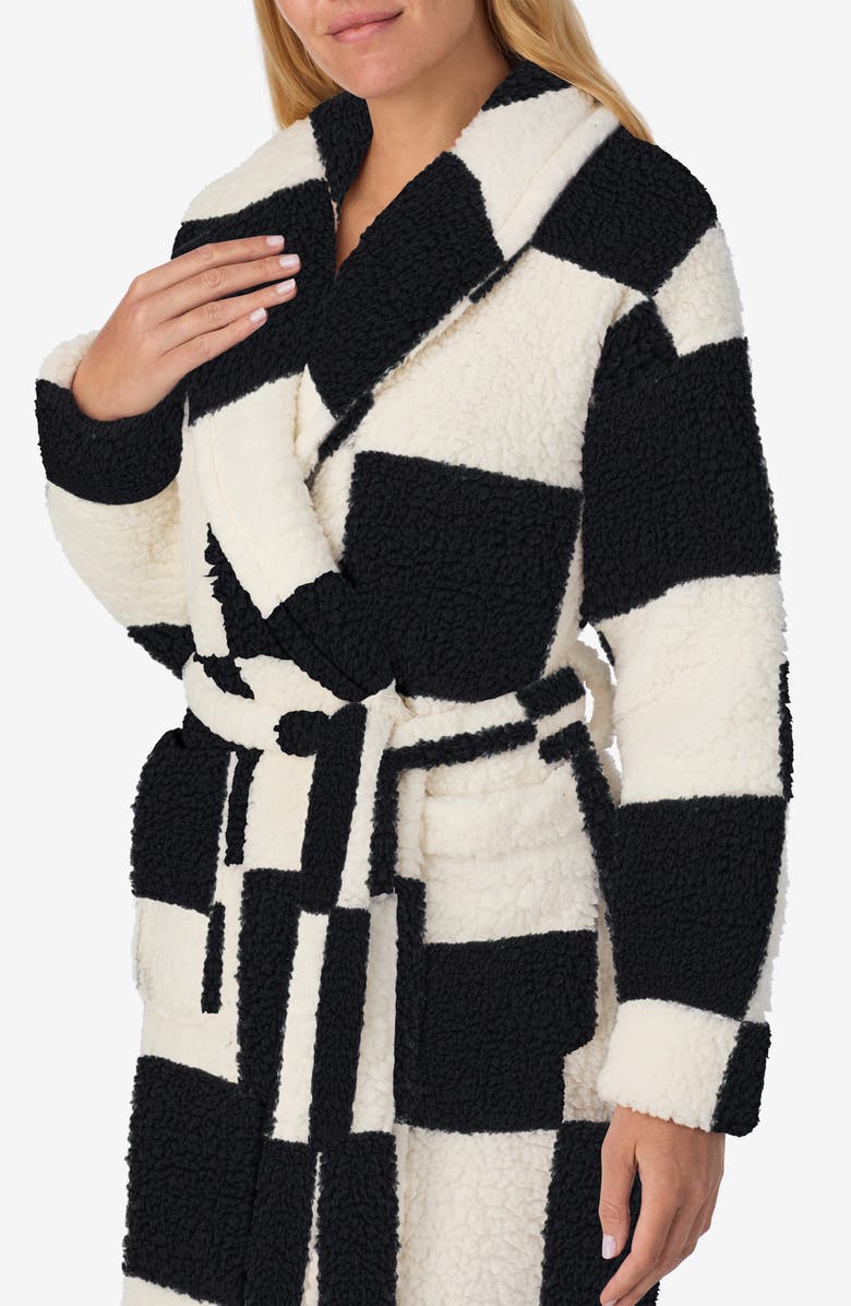 Sanctuary Checkered Robe, Alternate, color, Black Check