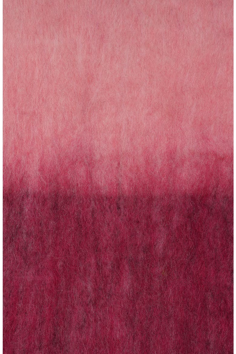 colorblock yarn dyed brushed wool blend scarf, Alternate, color, PINK MULTI