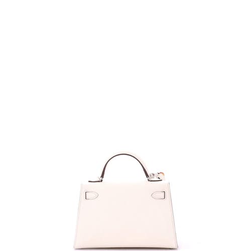 Pre-owned Hermes Hermes Kelly Mini Ii Amazone Handbag Light Epsom With Palladium Hardware 20 In Brown