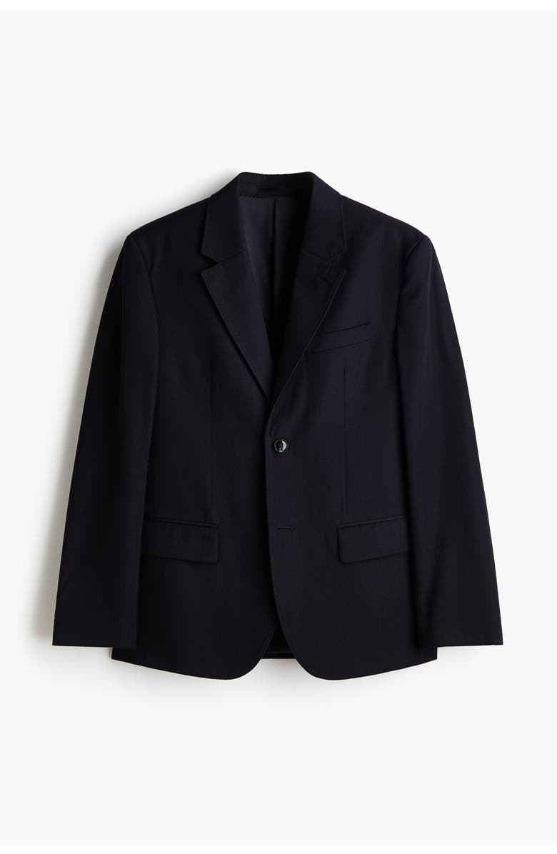 H&M Relaxed Fit Jacket, Alternate, color, Navy Blue